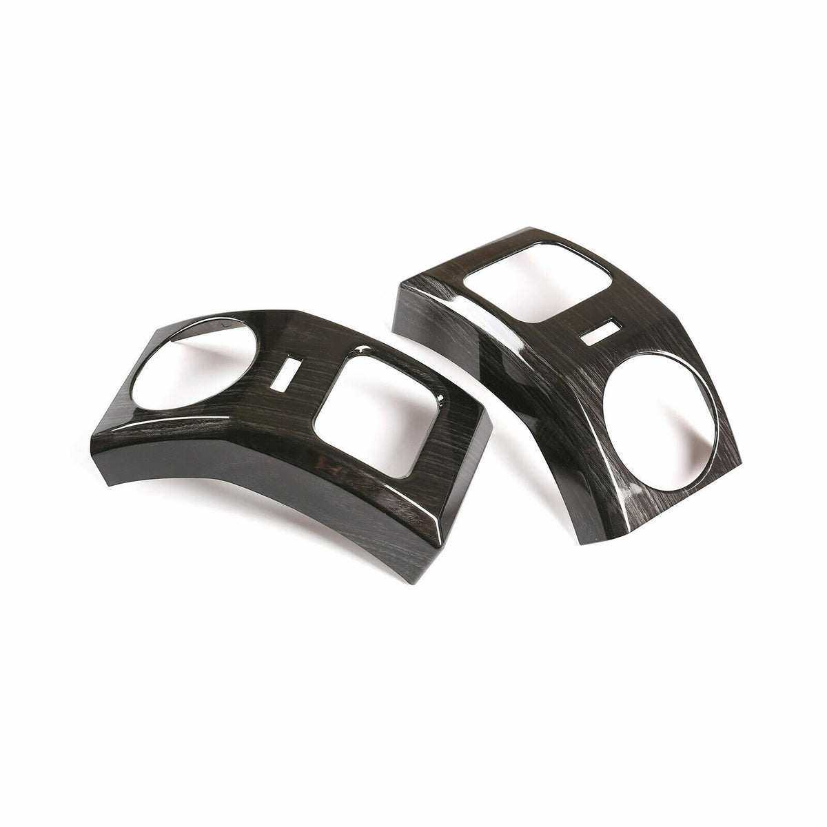 Black Wood Grain Dashboard Side Air Vent Cover Trim For LR Discovery 3 04-09 9