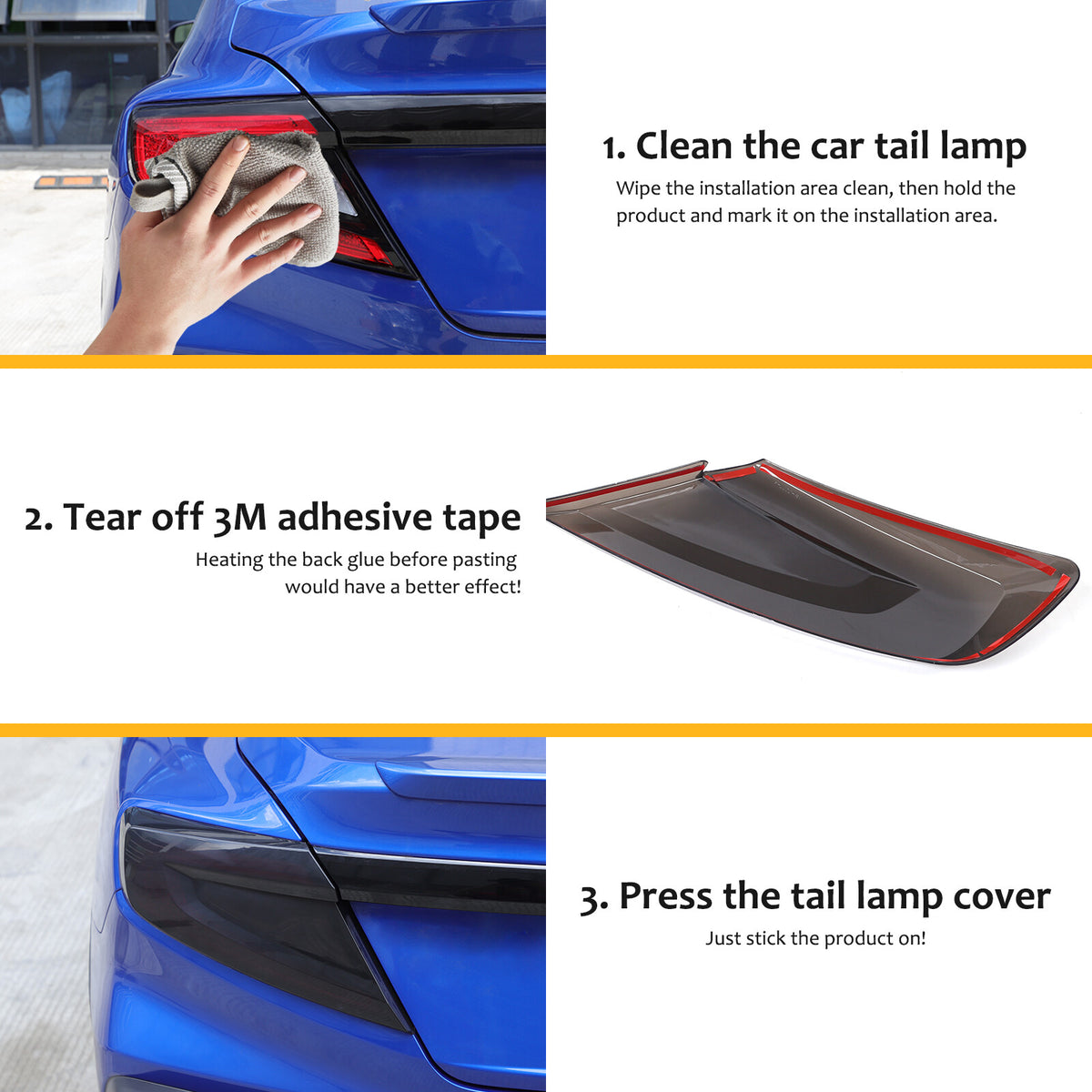 Smoked Tail Light Cover Rear Light Guards Trim Set For Subaru WRX 2022+ US 6