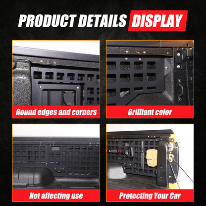 Tailgate Body Armor Side Bed Molle Panel Storage Rack for Ford Ranger 2024-2025 20