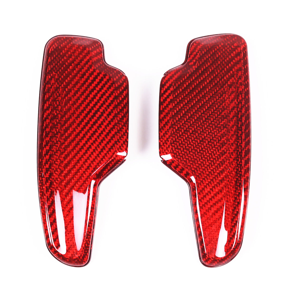 Red Real Carbon Fiber Gear Shift Paddles Paddle Shifters For Corvette C8 2020-26 14