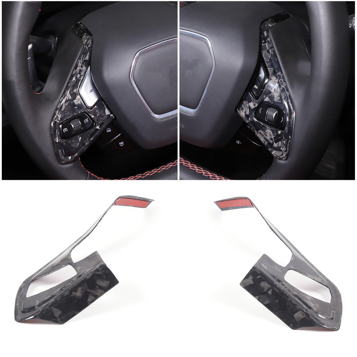 Forged Real Carbon Fiber Full Interior Set Cover Trim Kit For Corvette C8 20-25 - Variants 31-35 12