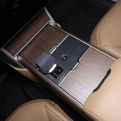 Matte Carbon Fiber enter Gear Shift Panel Trim For Range Rover Vogue 2023-24 16