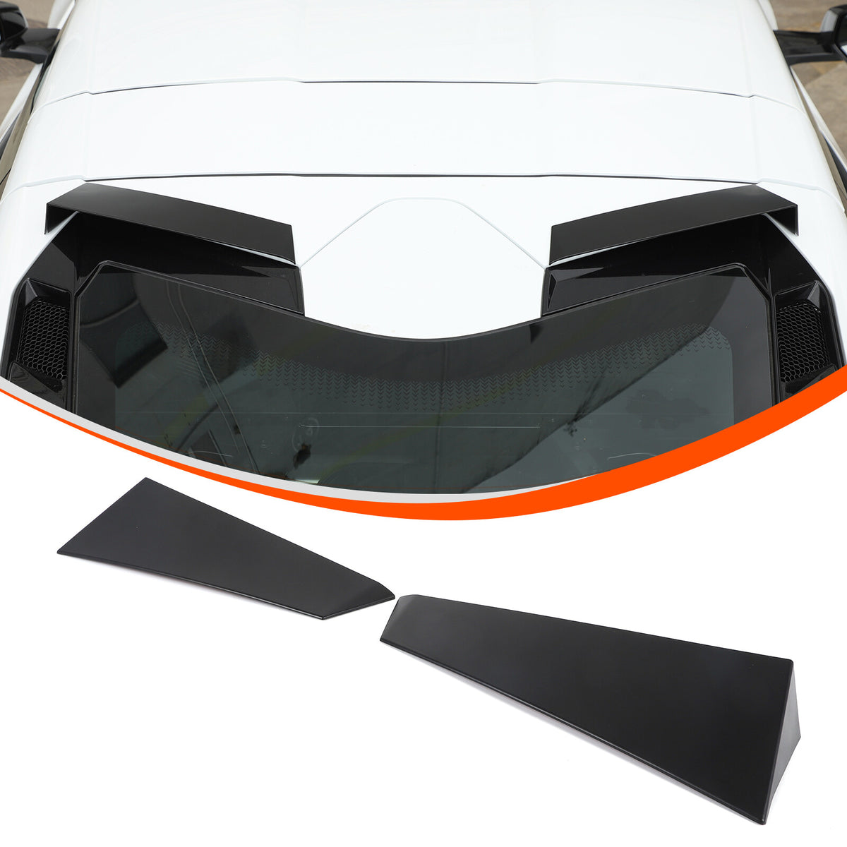 Matte Black Rear Windshield Spoiler Trim Strip For Corvette C8 Coupe 2020+ 12