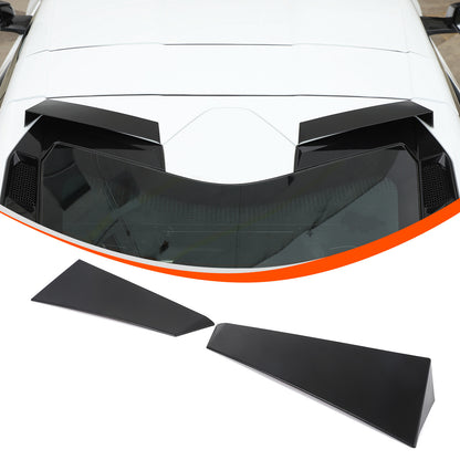 Matte Black Rear Windshield Spoiler Trim Strip For Corvette C8 Coupe 2020+ 12