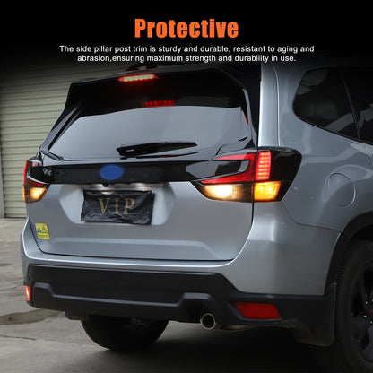 Transparent Gray ABS Tail Light Smoked Cover Trim For Subaru Forester SL 2019-24 1