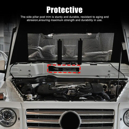 Matte Real Carbon Fiber Hood Air Vent Trim Panel For Benz G-Class W463 2006-2018 14