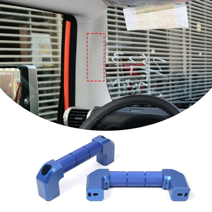 Blue Alloy A-pillar Handle Replacement Trim For 2007-21 Toyota FJ Cruiser 2