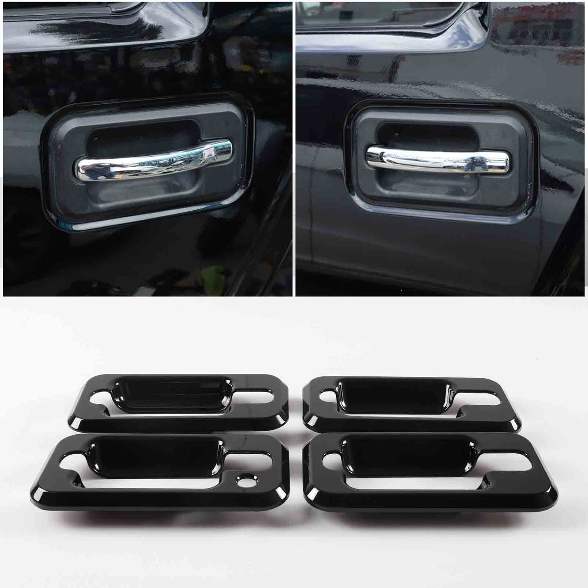 Glossy Piano Black Front Bumper Exterior Trim Cover Set For Hummer H2 2003-2009 - Styles 1-5 27