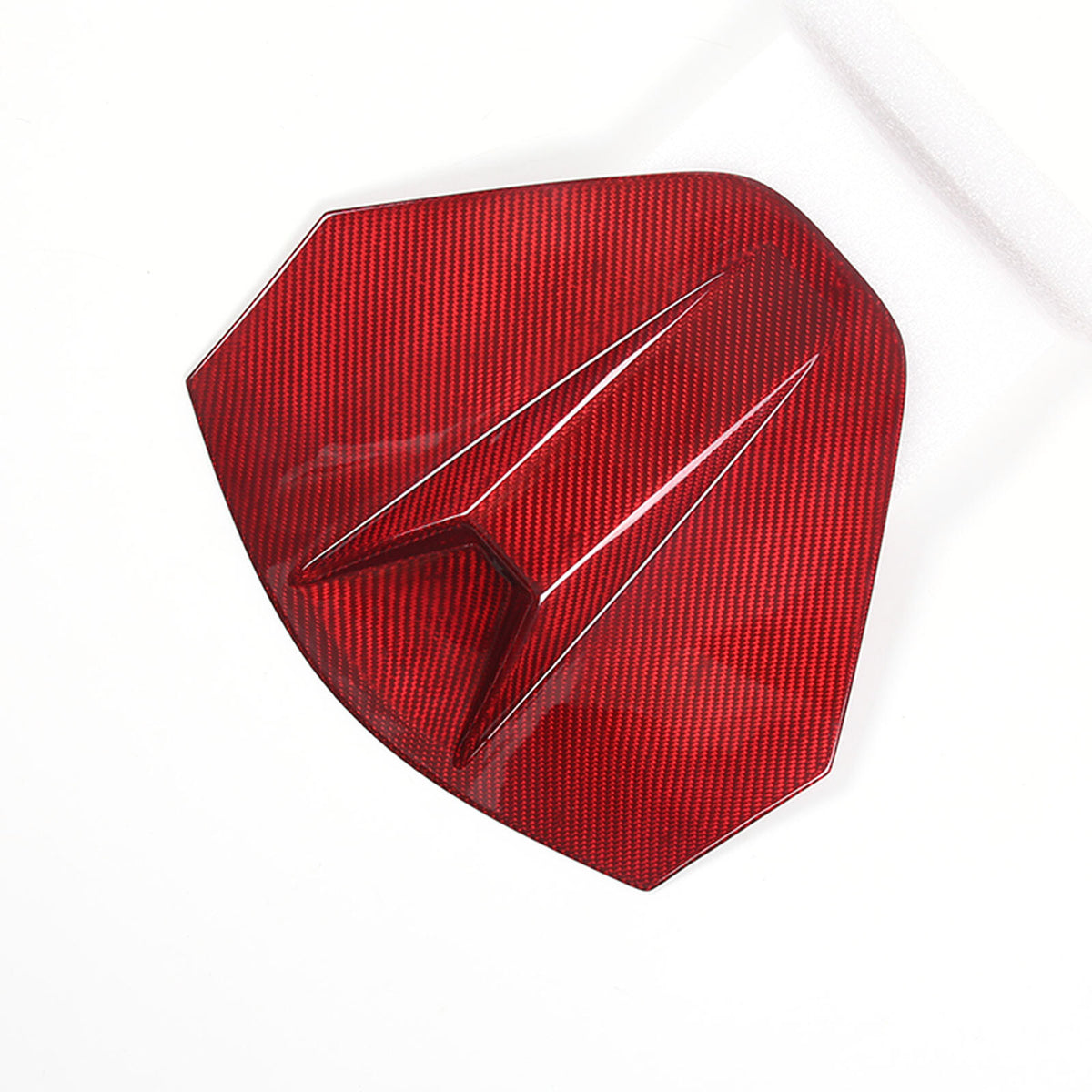Red Real CARBON FIBER Rear Decklid Camera Cover For 20-Up Corvette C8 Coupe 6