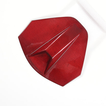 Red Real CARBON FIBER Rear Decklid Camera Cover For 20-Up Corvette C8 Coupe 6