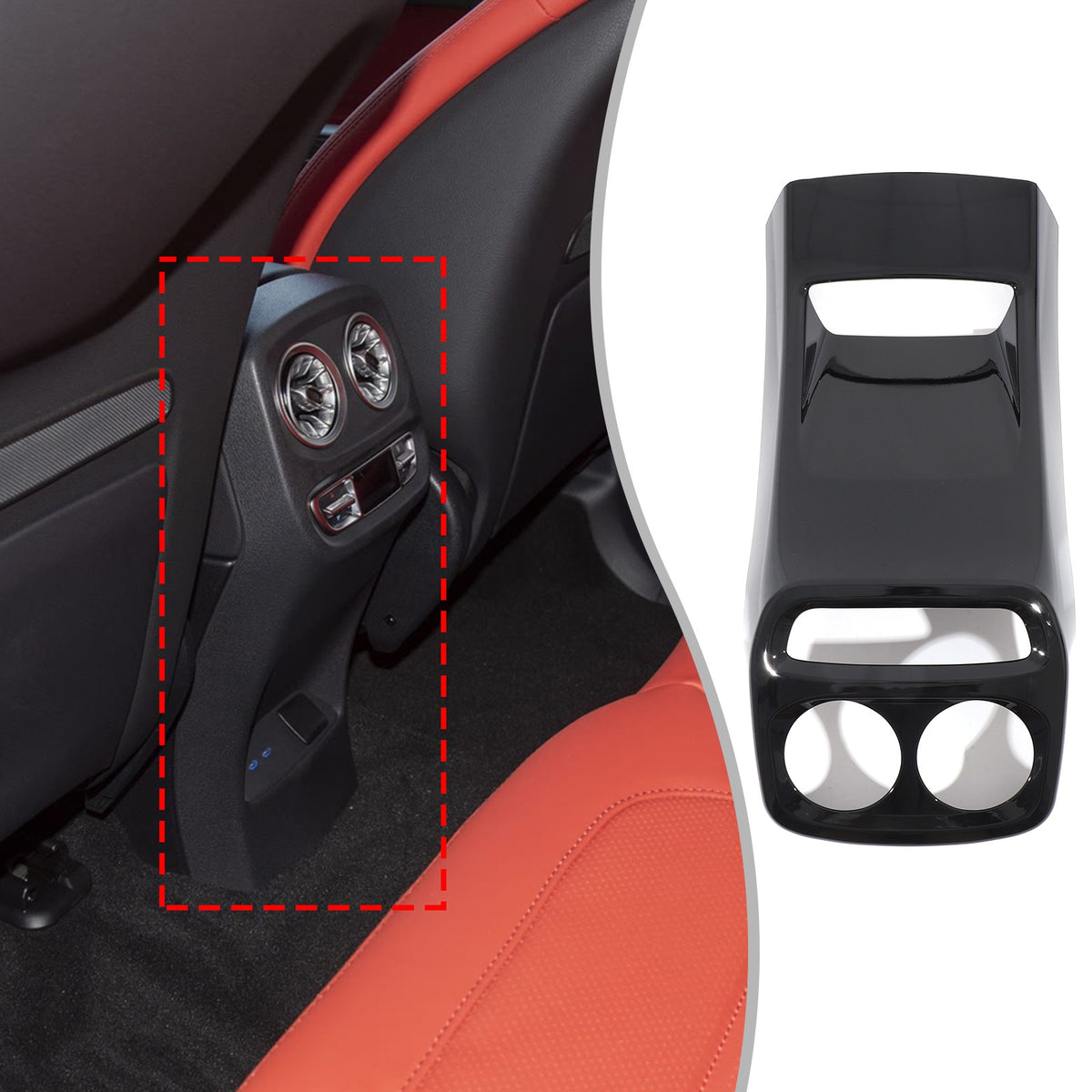 Glossy Piano Black Rear Air Vent Kick Guard Panel Trim For Benz G-Class 2025+ 7