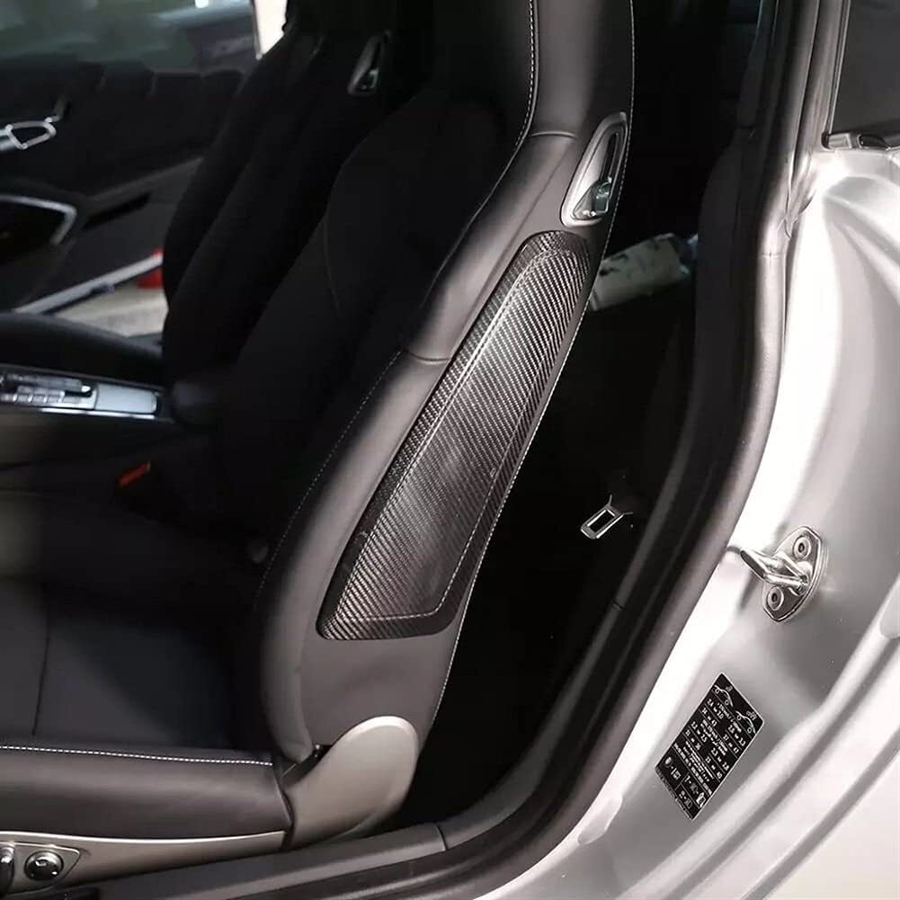 Real Carbon Fiber Interior Seat Side Panel Trim Cover for Porsche 911 718 US 5