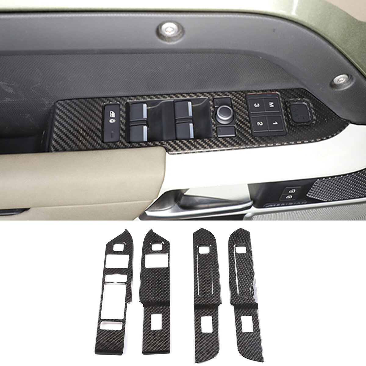 Real Dry Carbon Fiber Full Interior Trim Set For LR Defender 90 110 L663 20-23 155