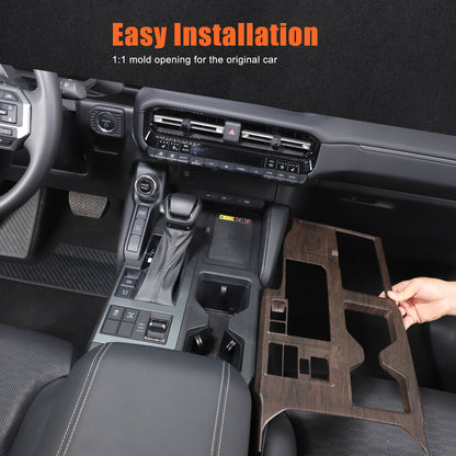 Grain Center Console Gear Shift Panel Trim For Toyota Land Cruiser LC250 24+ 12