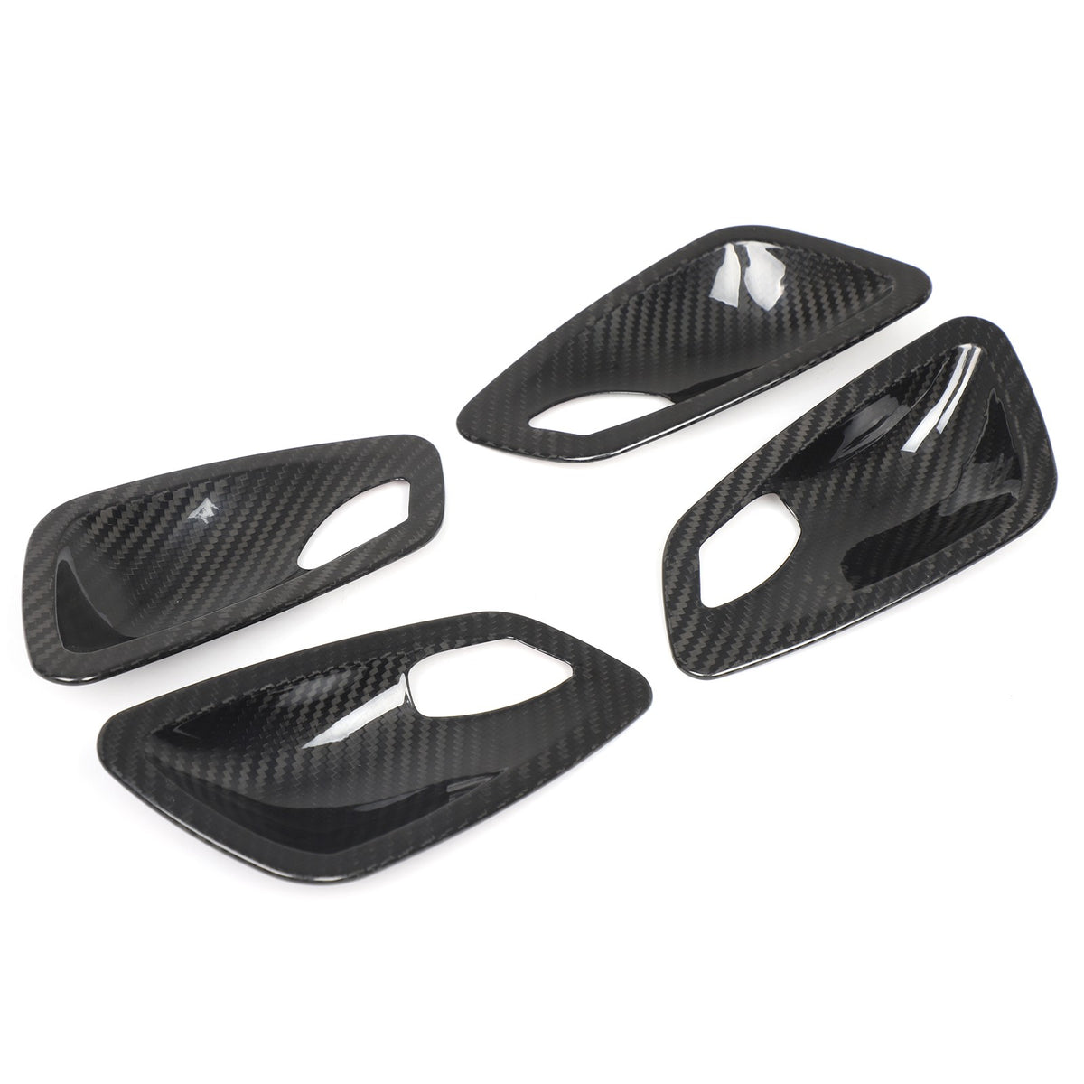 Real Carbon Fiber Inner Interior Door Bowl Trim For BMW 3 Series E90 2005-2012 10