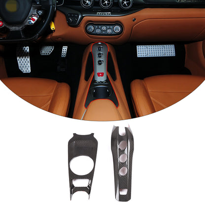 Real Carbon Fiber Center Gear Shift Panel Trim For Ferrari F12 Berlinetta 13-17 3