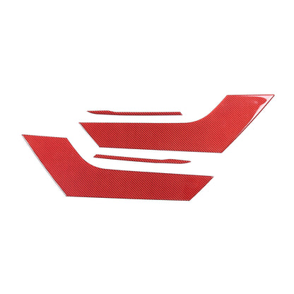 For Jaguar F-TYPE 2013-2022 Door Bottom anti-Kick Panel Trim Red Carbon Fiber 12