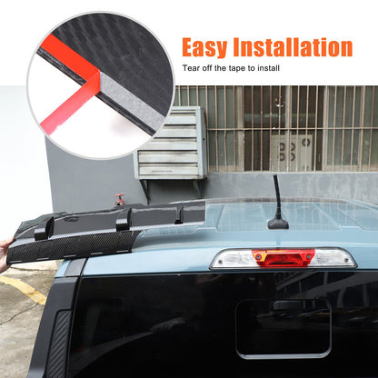 Carbon Fiber ABS Roof Rear Spoiler Trim Cover For Ford Maverick 2022+ 15