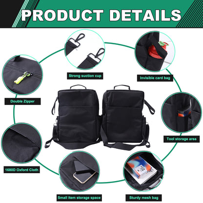 Black Underseat Organizer Tool Pockets Storage Bag for Nissan Titan 2016-2023 18