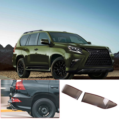 Smoked Black Rear Fog Tail Light Lamp Decor Cover Trim for Lexus GX460 2014-2023 12