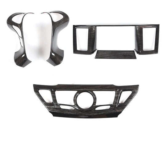 Black Grain ABS Interior Cover Trim Set For Nissan Pathfinder 2013-18 1