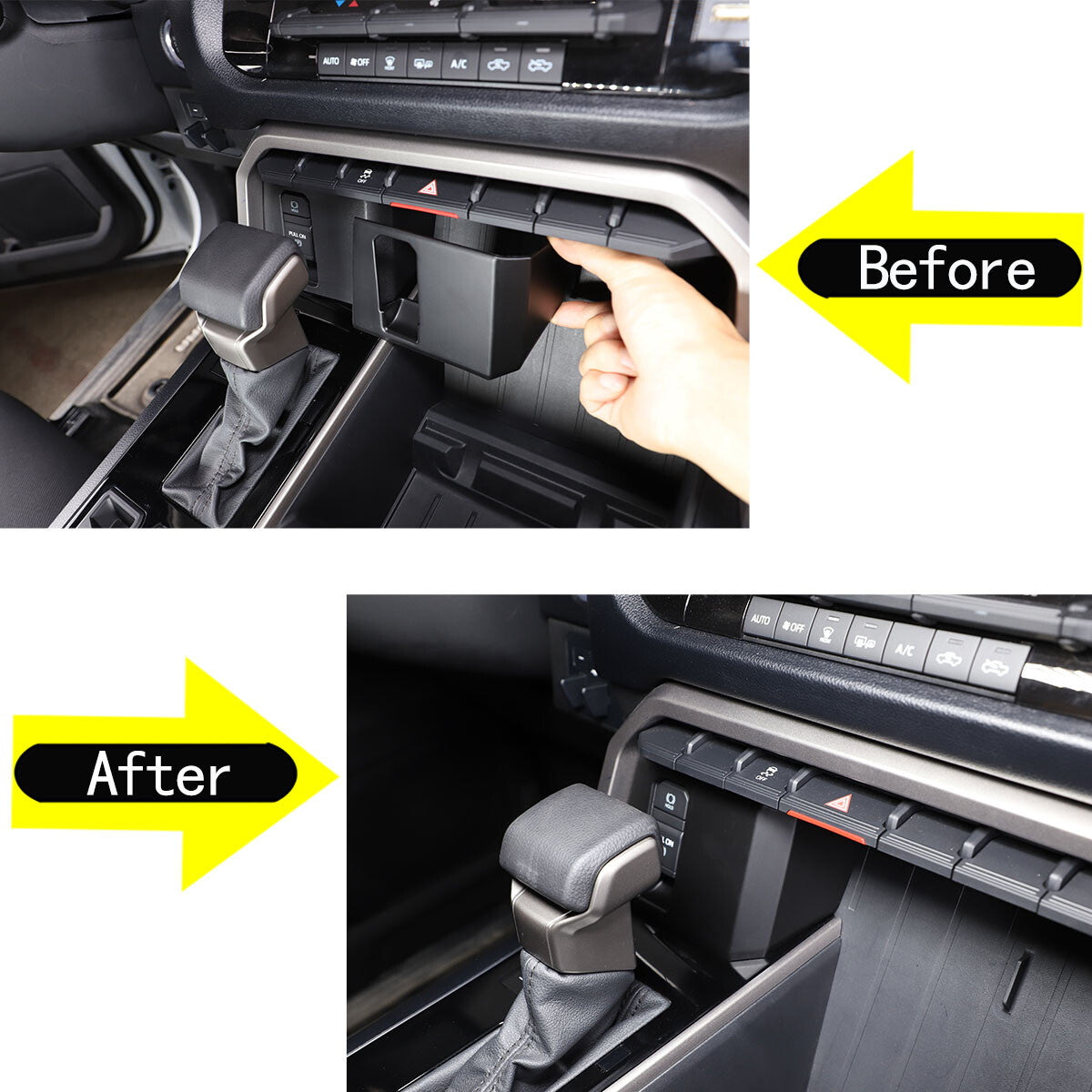 Matte Black ABS Interior Decoration Cover Trim Kit For Toyota Tundra 2022-26 US - Variants 26-29 5