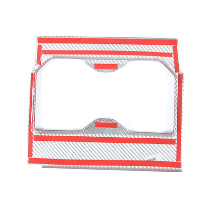 Red Real Carbon fiber Center Front Cup Holder Cover Trim For Toyota Tundra 22-26 15
