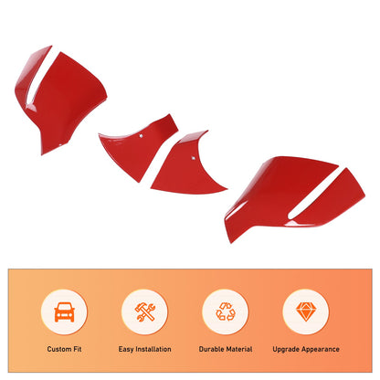 Sport Red ABS Exterior Side Mirror Bottom Cover Trim For Corvette C8 2020+ US 7