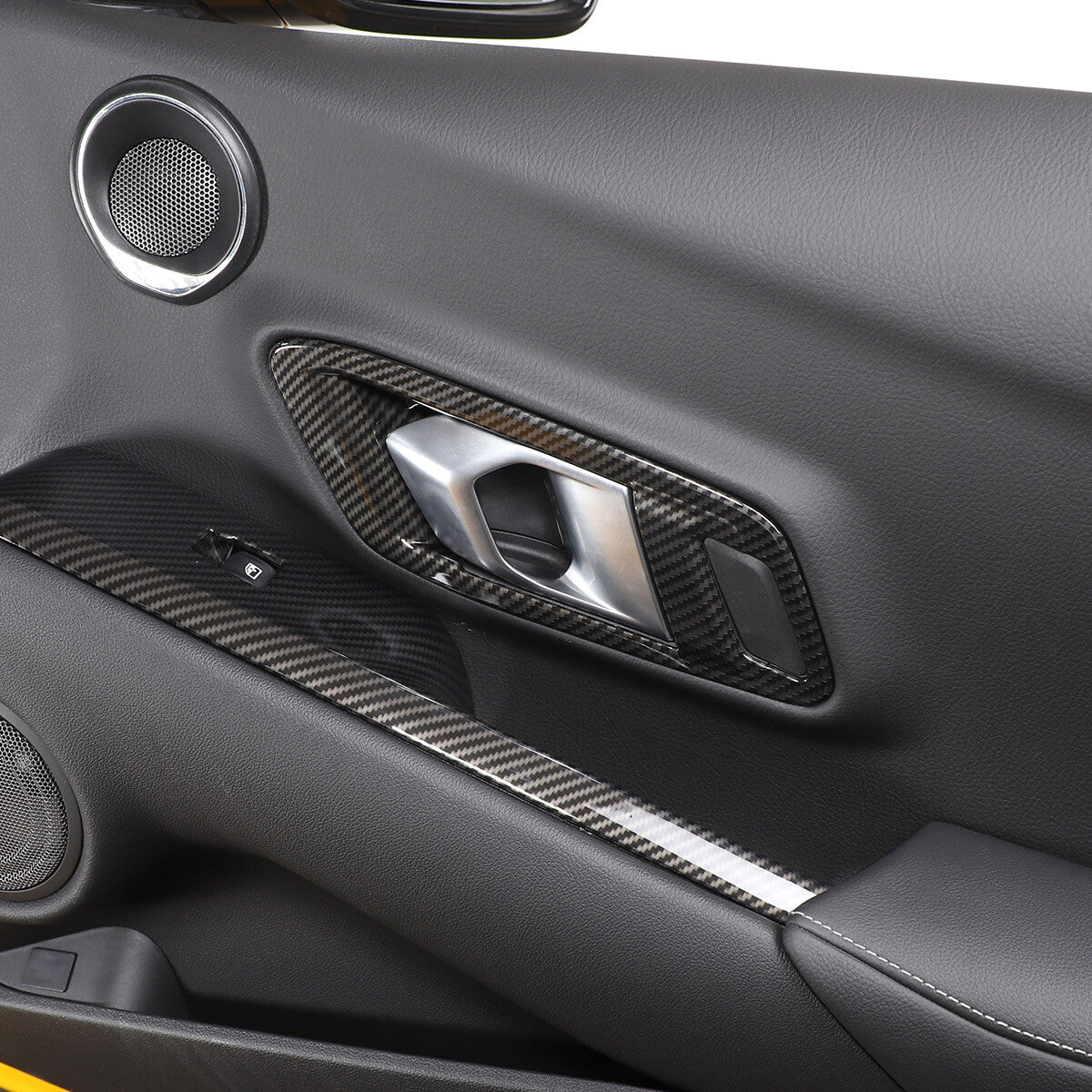 ABS Carbon Fiber Interior Door Handle Cover Trim Frame For Toyota Supra 19-24 7