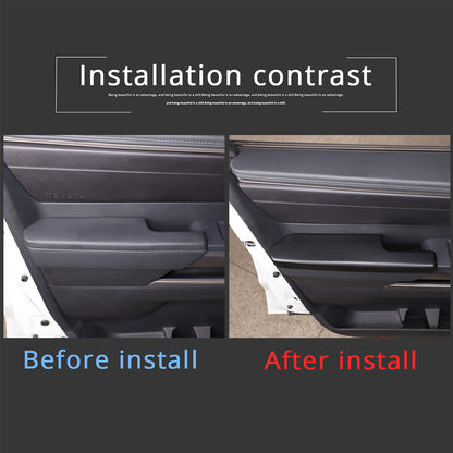 Matte Black Interior Door Panel Elbow Rest Trim Cover For Toyota Tundra 22+ US 8