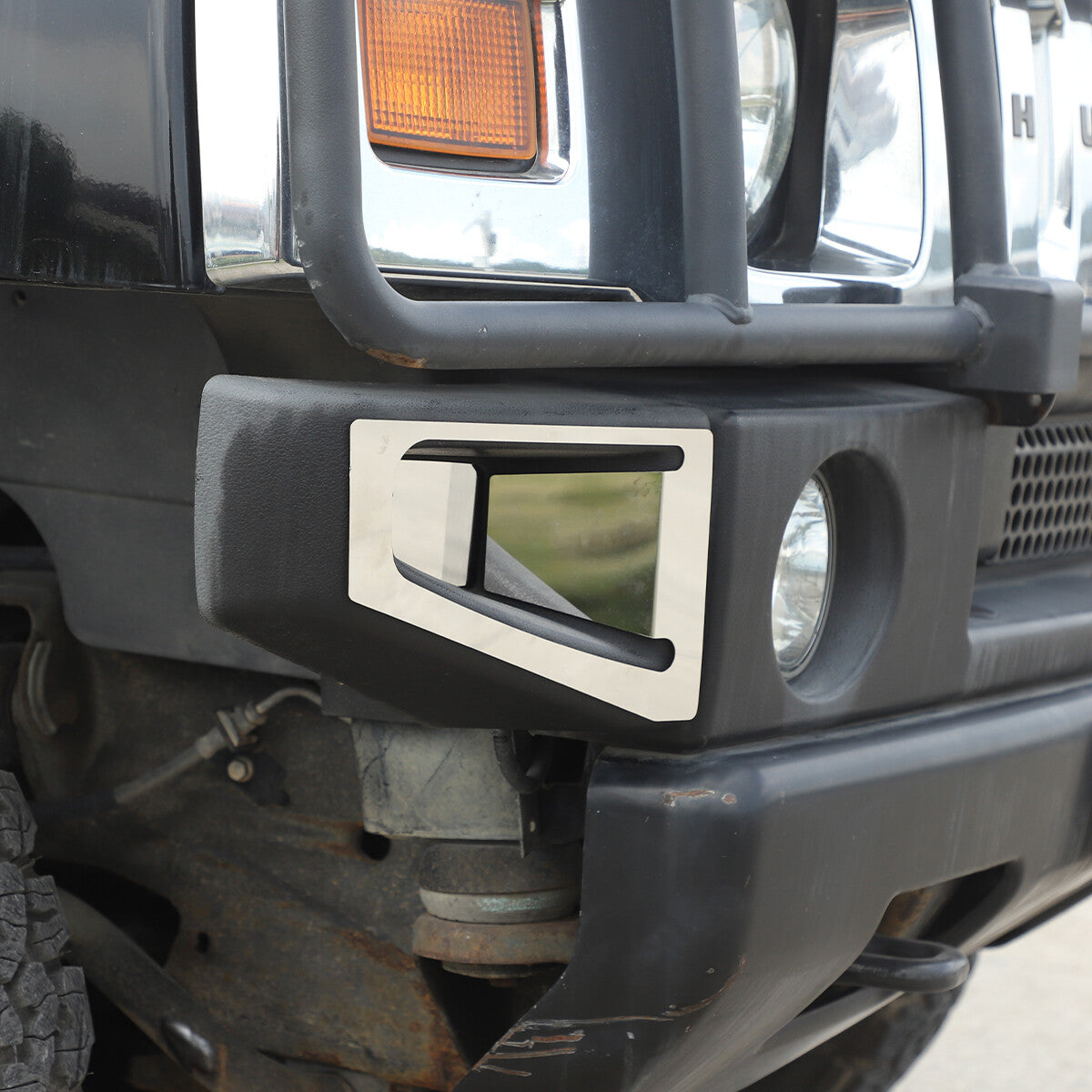 For 03-09 Hummer H2 Stainless Steel Front Bumper 4pcs Silver Accent Trim US 6