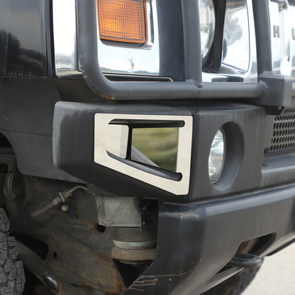 For 03-09 Hummer H2 Stainless Steel Front Bumper 4pcs Silver Accent Trim US 6