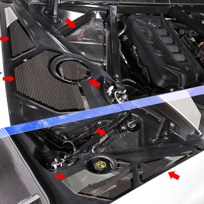 Engine Bay Inner Side Stainless Cover Plate Net set For Corvette C8 2020-20 US 1