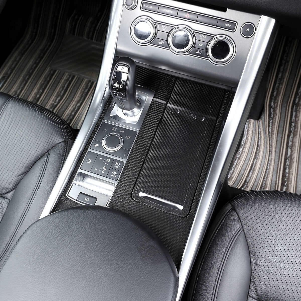 Real Carbon Fiber Gear Shift Panel Cover Trim for Range Rover Sport 2014-2017 11