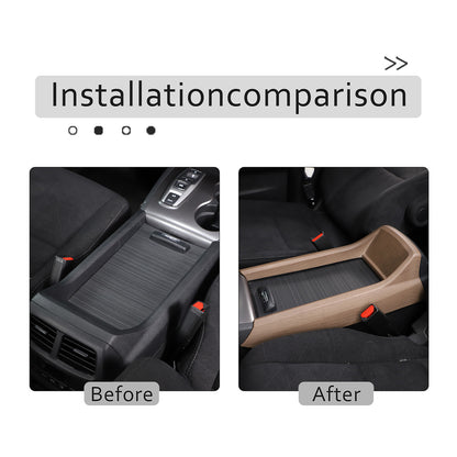 ABS Wood Grain Center Console Armrest Box Side Panel Trim for Honda Pilot 15-22 20
