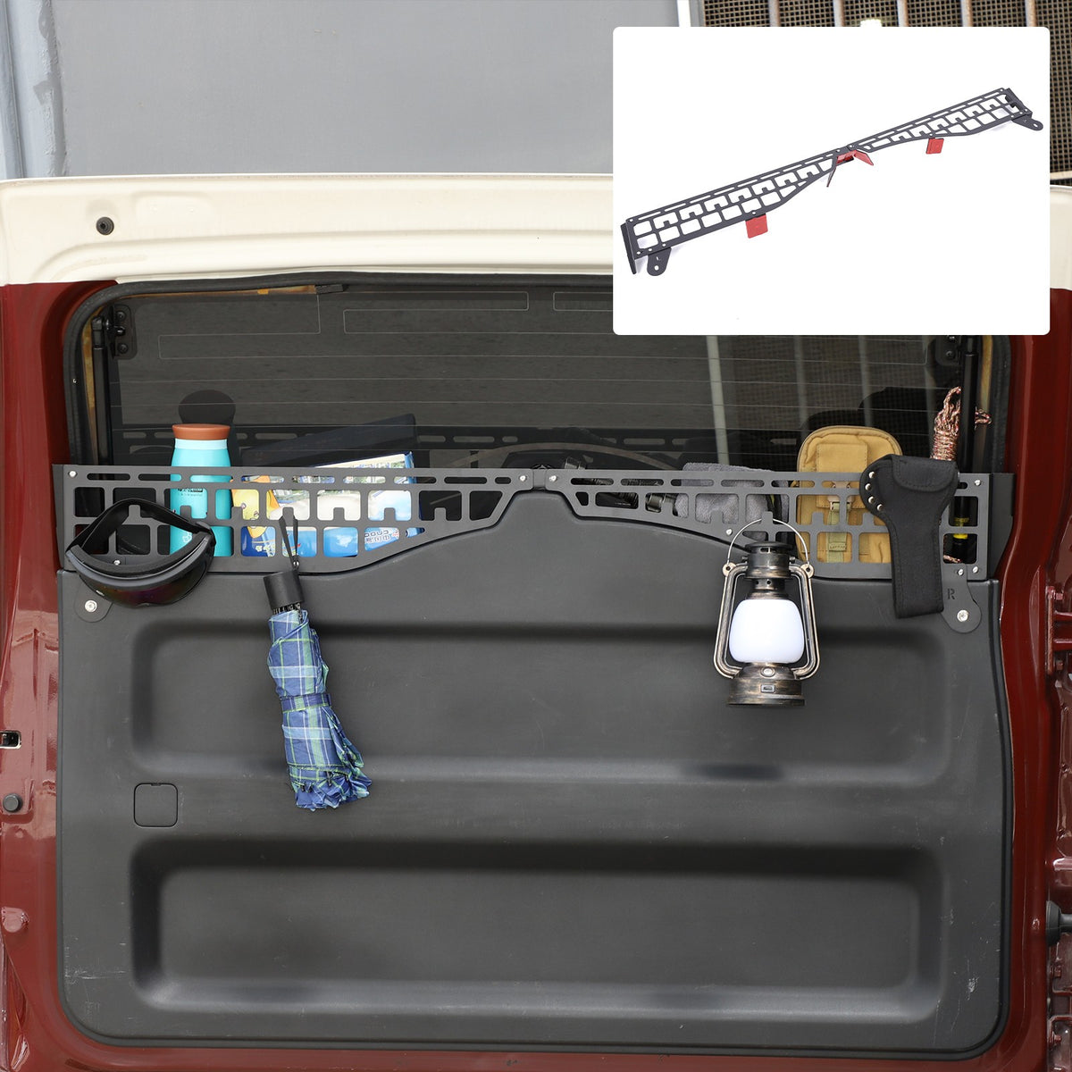 Steel Rear Window Storage Fence Molle Panel For Toyota FJ Cruiser 2007-21 US 17
