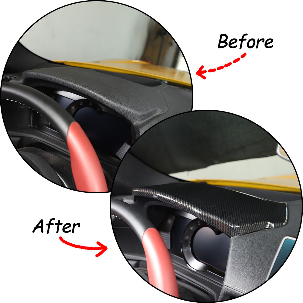 ABS Carbon Fiber Central control instrument panel Cover for Toyota Supra 19-24 7