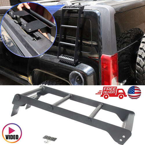 Alloy Black Ladder Luggage basket Side Ladder Climb For Hummer H3 2005-09 US 1