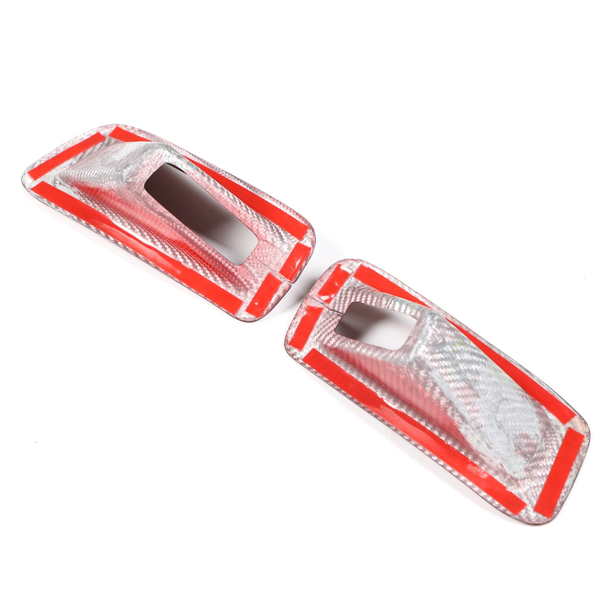 Red Real Carbon Fiber Seat Safety Belt Frame Trim For Corvette C8 2020+ 17