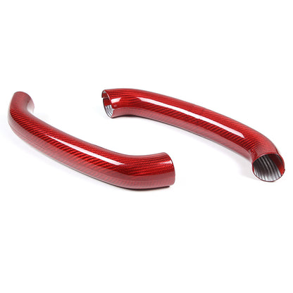 Red Real Carbon Fiber Steering Wheel Top Handle Cover For C8 Corvette 20-26 US 10