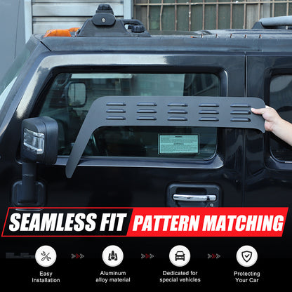 Front Door Window Louver Air Vent Panel Trim Cover For Hummer H2 2003-2009 2