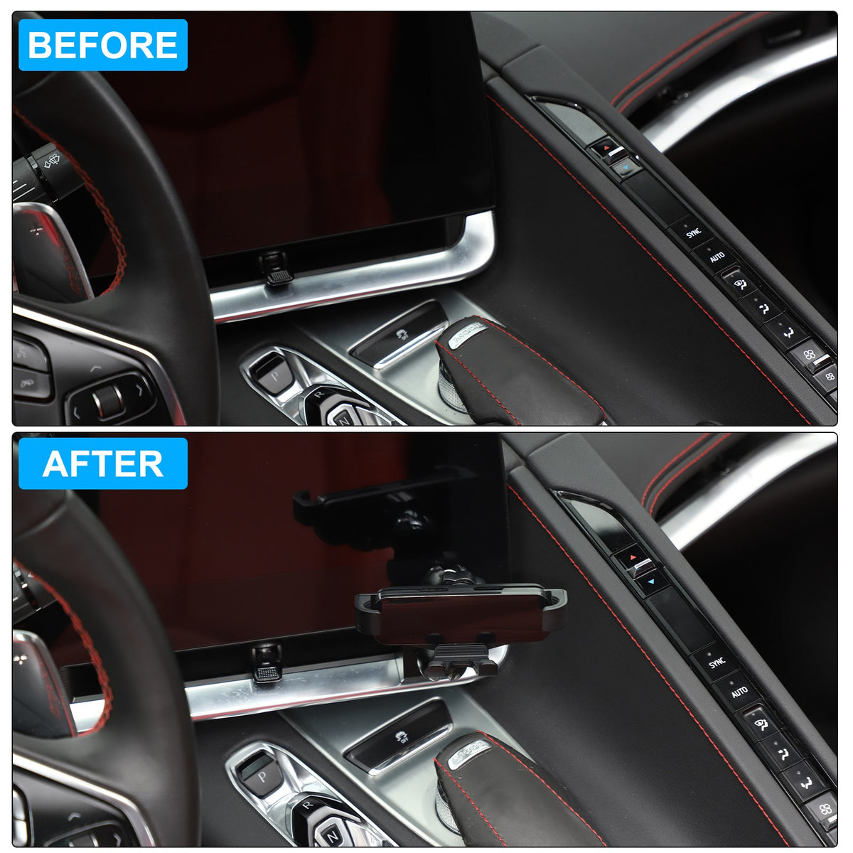 Inner Dashboard Air Vent Phone Holder Mount Bracket For Corvette C8 2020-2025 22