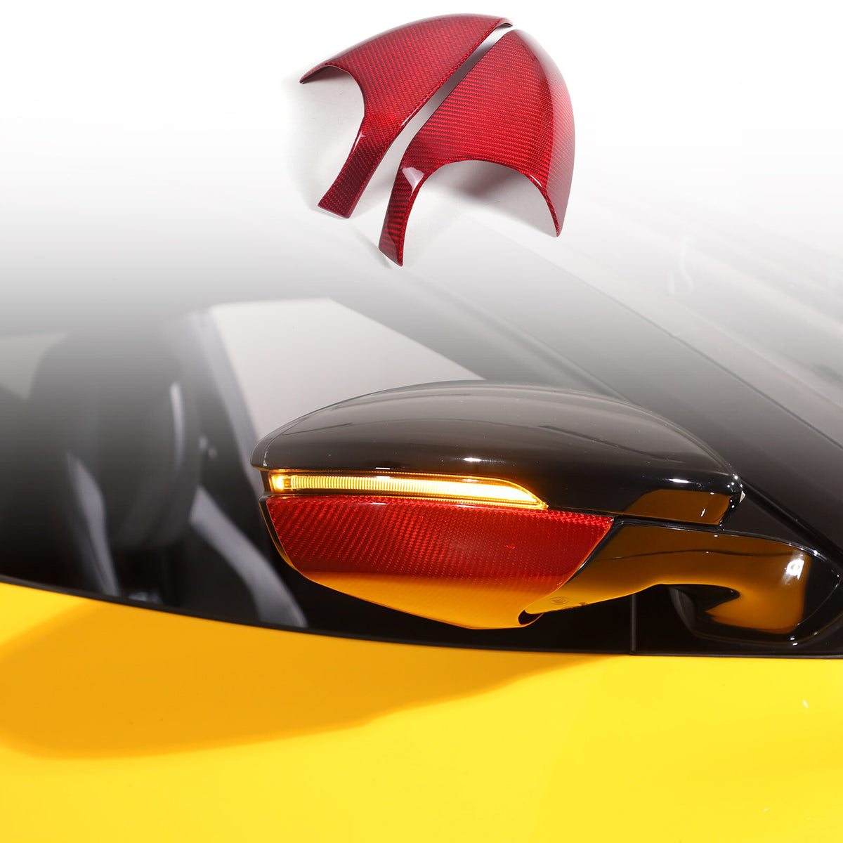 Red Real Carbon Fiber Interior Exterior Conosle Trim Cover For Lotus EMIRA 21-25 79