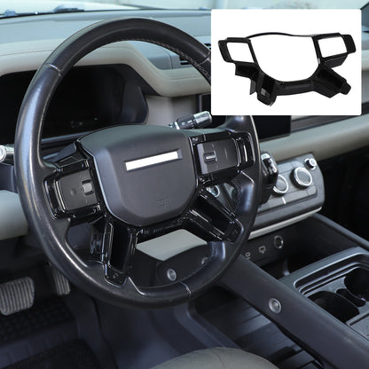 Mecha Glossy Black Steering Wheel Frame Trim For Land Rover Defender L663 20-25 21