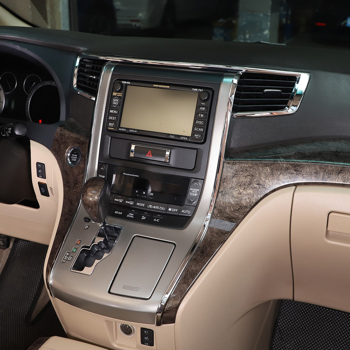 ABS Silver Center Console Air Vent Trim For Toyota Alphard 2011-2014 8