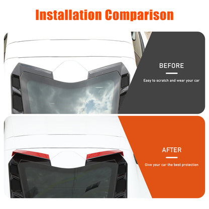 ABS Red Rear Windshield Spoiler Trim Strip For Corvette C8 Coupe 2020+ 16