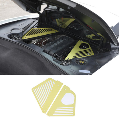 Yellow Engine Bay Side Panel Cover Overlay Coupe For Corvette C8 2020-26 16