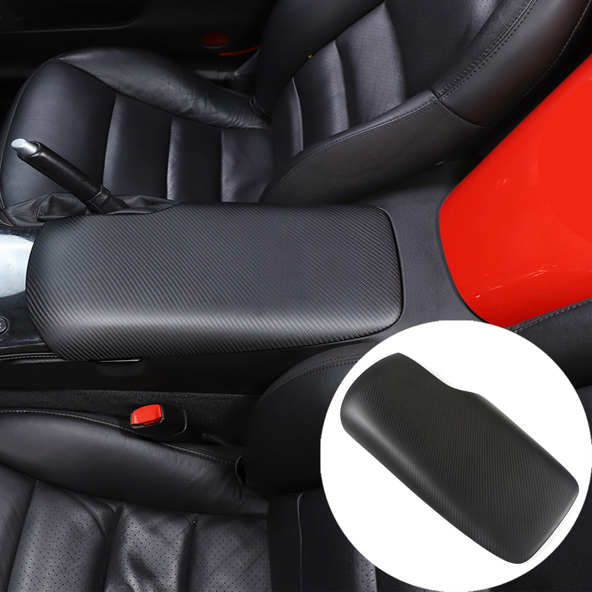 Matte Dry Real Carbon Fiber Center Console Trim Cover For Corvette C6 2005-13 38