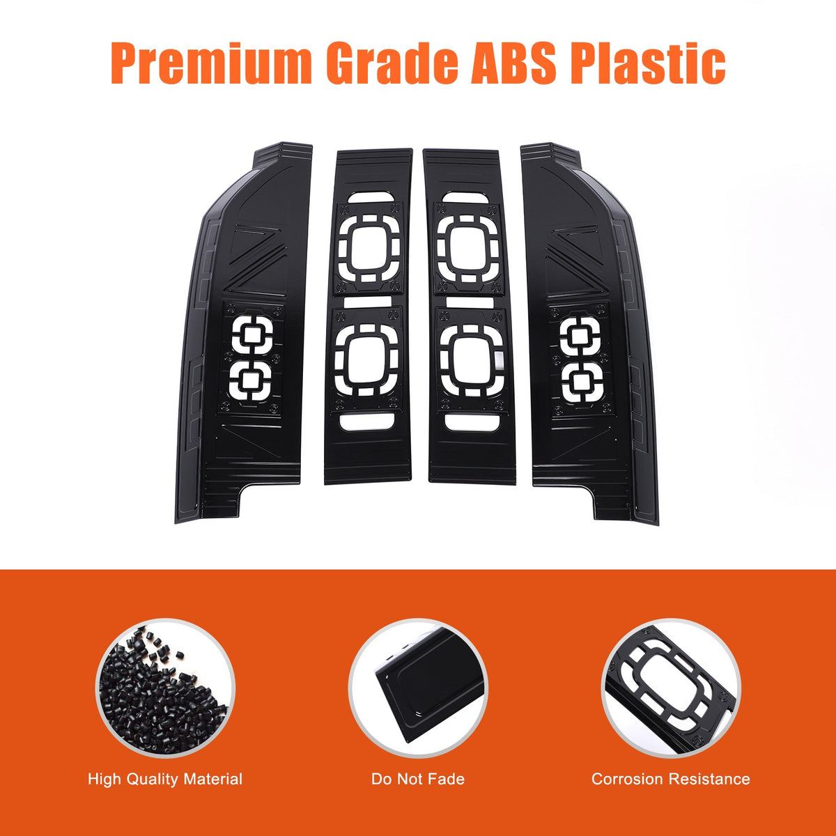 Mesh Piano Black ABS Taillight Protection Trim For LR Defender L663 2020-2025 US 9
