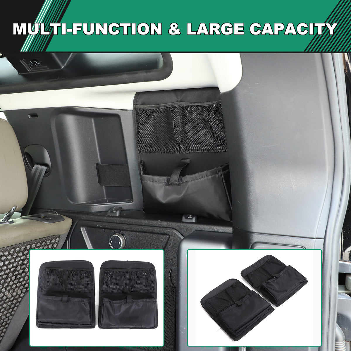 Rear Trunk Anti-roll Storage Bag Organizer Oxford For LR Defender 90 110 2020-24 8